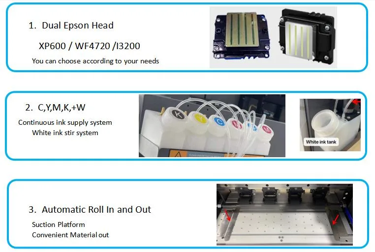 Dtf Printing Powder Shake and Oven in One Machine with XP600 I3200 Head