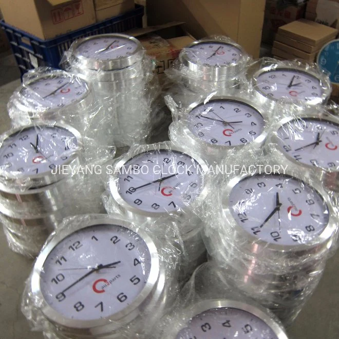 Business Gift Aluminum Frame Wall Clock for Advertising